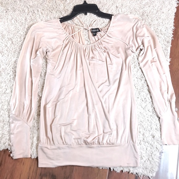 Beautiful Almond Vintage Bebe Top - Picture 7 of 10